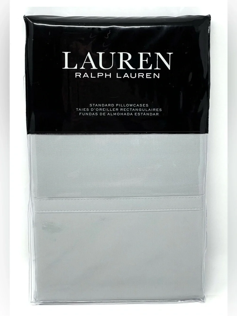 Lauren Ralph Lauren 2 Standard Pillowcases Spencer Solid Sateen Sage green NWT